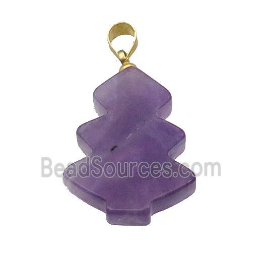 Purple Amethyst Christmas Tree Pendant