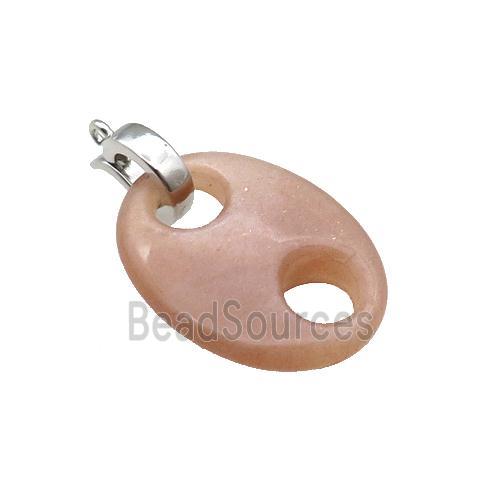 Peach Sunstone Pignose Pendant