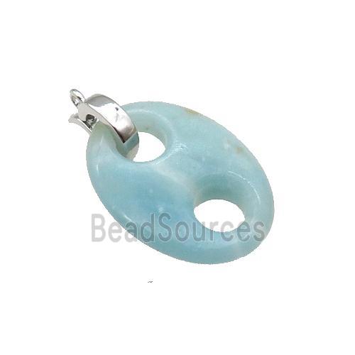 Blue Amazonite Pignose Pendant