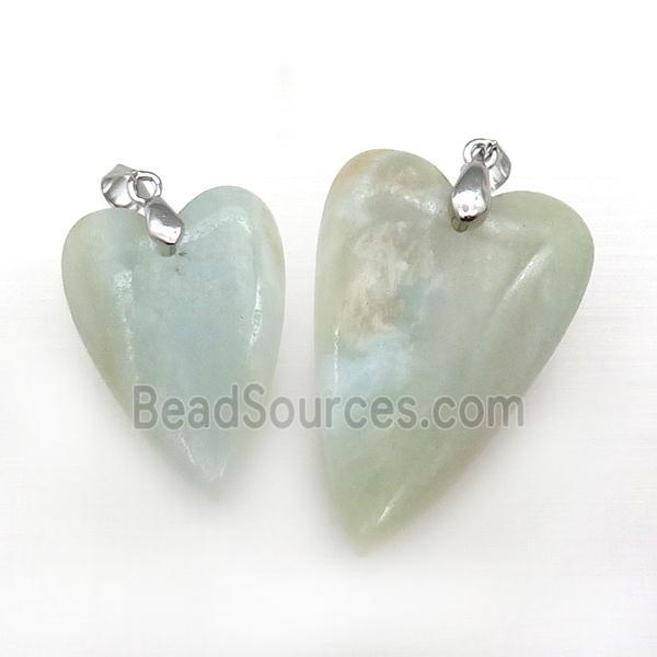 Chinese Amazonite Heart Pendant