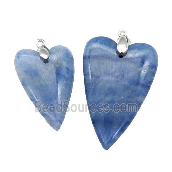 Blue Aventurine Heart Pendant