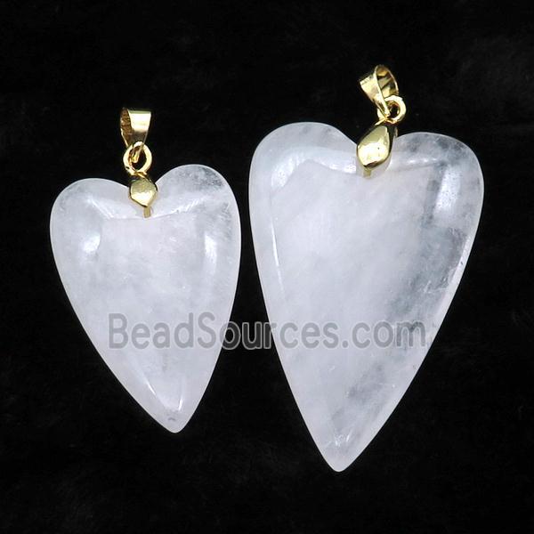 Clear Quartz Heart Pendant