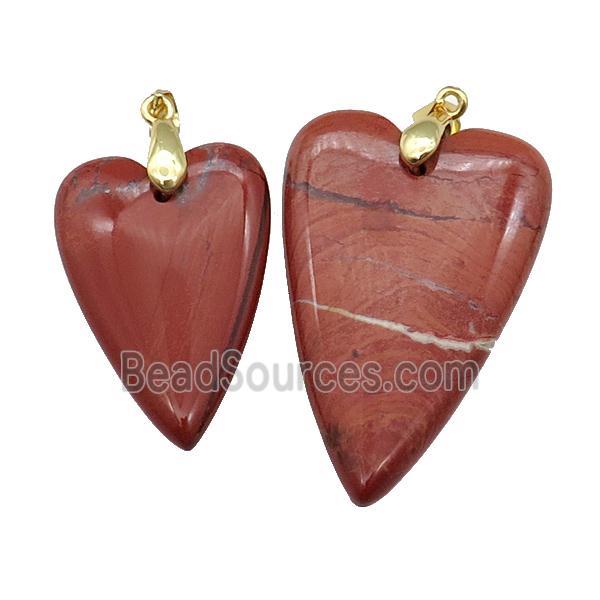 Red Jasper Heart Pendant