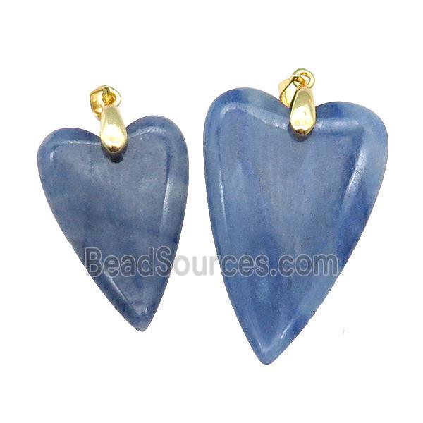 Blue Aventurine Heart Pendant