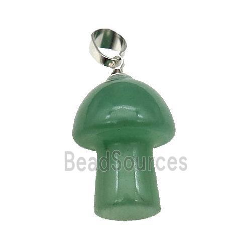 Green Aventurine Mushroom Pendant