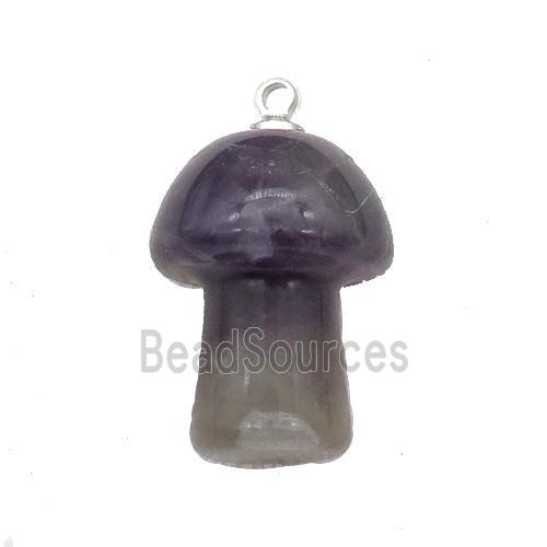 Amethyst Mushroom Pendant