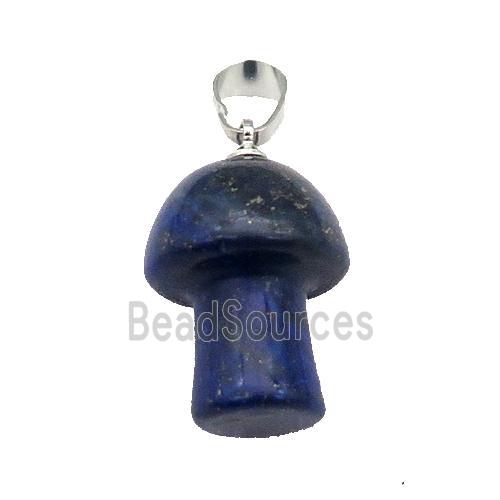 Blue Lapis Mushroom Pendant