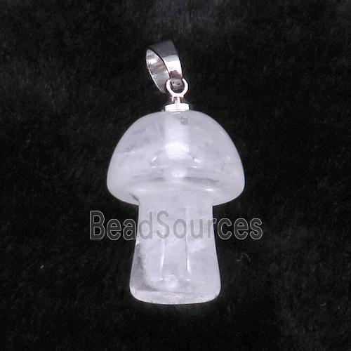 Clear Quartz Mushroom Pendant