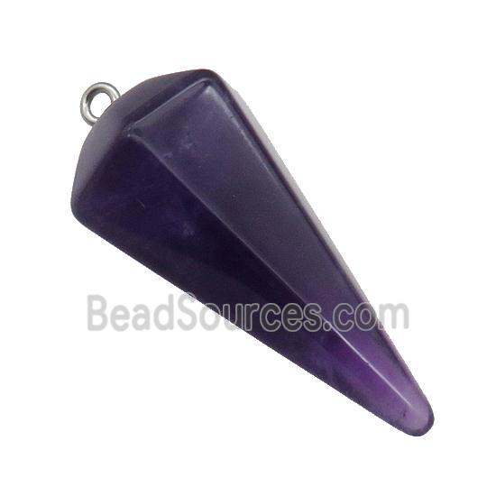 Purple Amethyst Pendulum Pendant