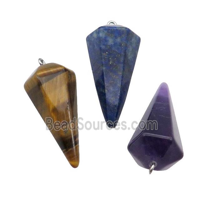 Mix Gemstone Pendulum Pendant