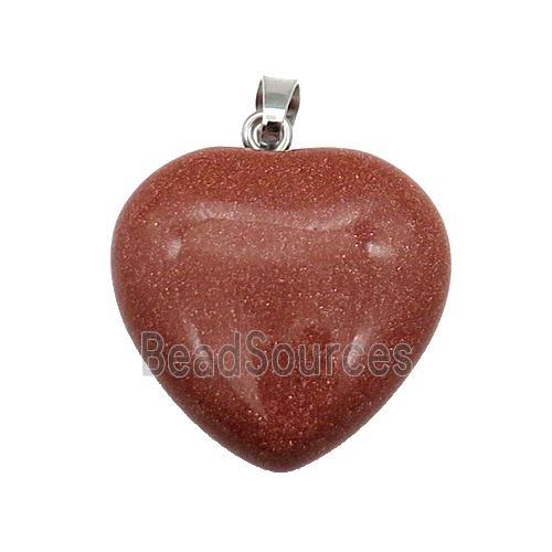 Golden Sandstone Heart Pendant