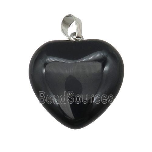 Black Obsidian Heart Pendant