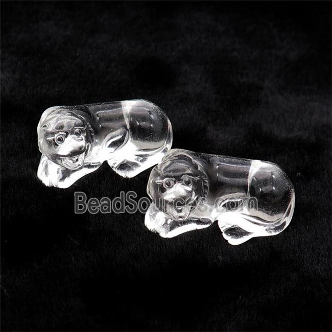 Clear Quartz Dog No Hole