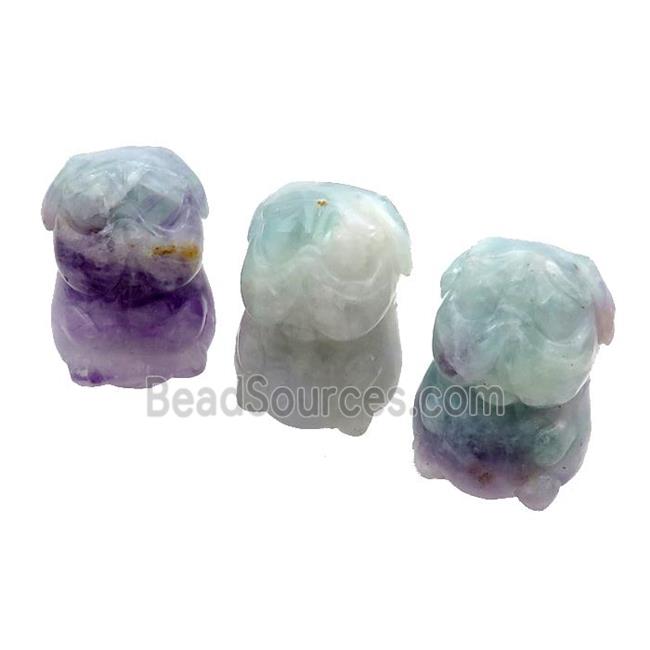 Fluorite Sharpei Dog No Hole Multicolor