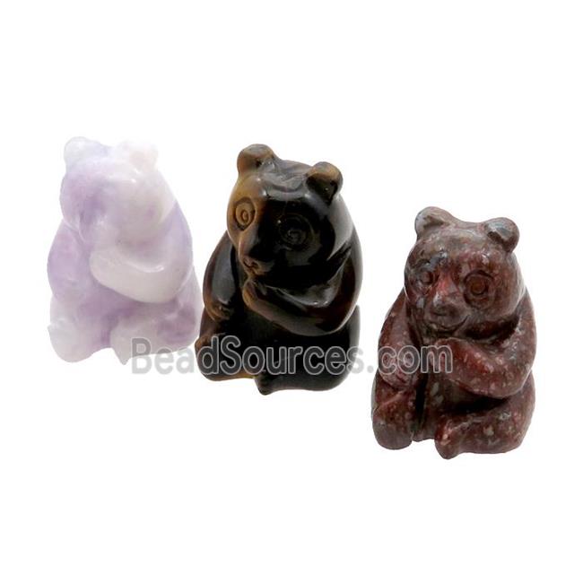 Mix Gemstone Bear No Hole