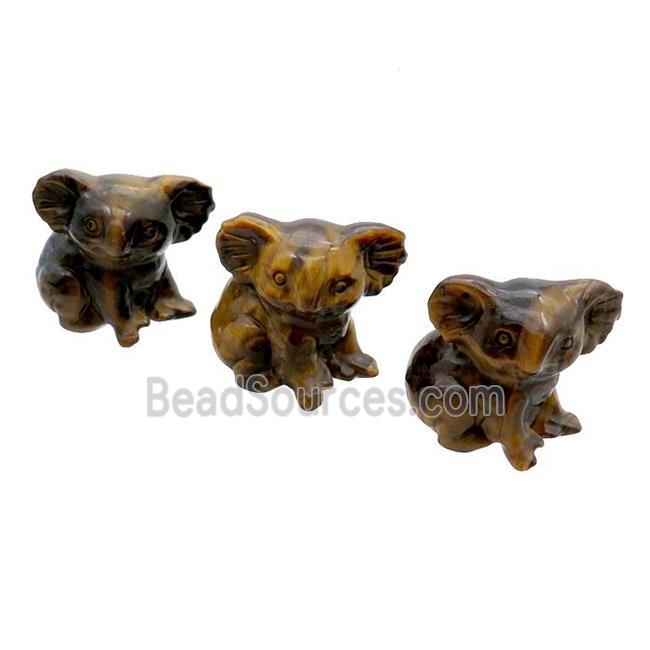 Tiger Eye Stone Koala No Hole