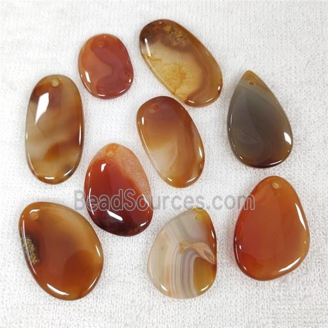 Natural Red Carnelian Agate Pendant Mix Shape