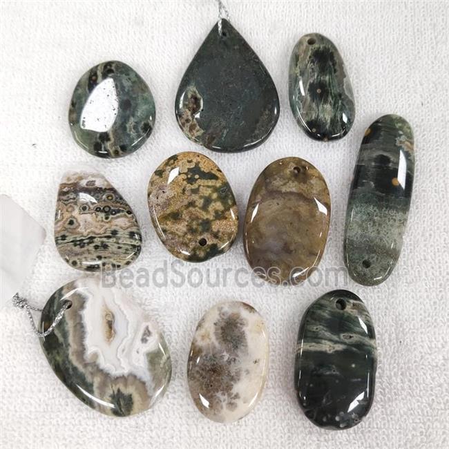 Natural Ocean Agate Pendant Mix Shape