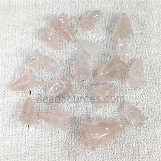 Rose Quartz Flower Beads Carved