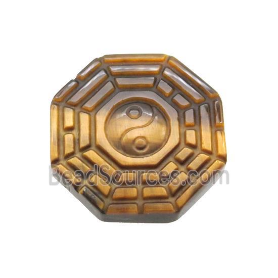 Natural Tiger Eye Stone Taichi Pendant Taiji