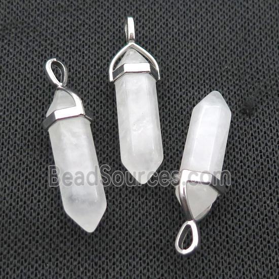 Natural Crystal Quartz Bullet Pendant