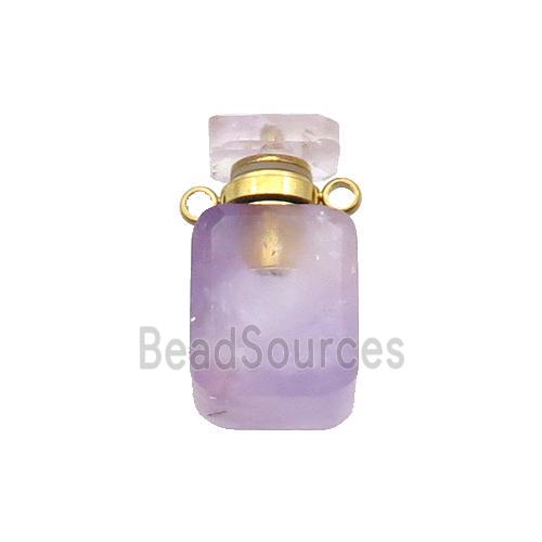 Natural Amethyst Perfume Bottle Pendant Purple