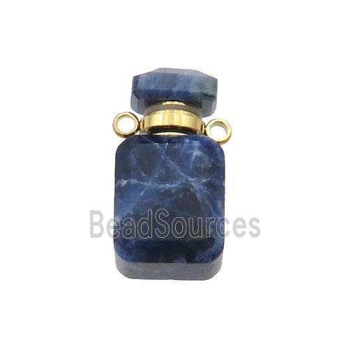 Natural Blue Sodalite Perfume Bottle Pendant