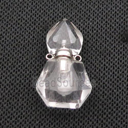 Crystal Quartz Perfume Bottle Pendant