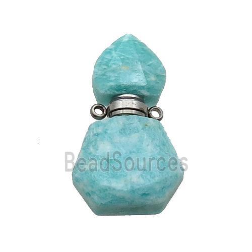 Natural Green Amazonite Perfume Bottle Pendant