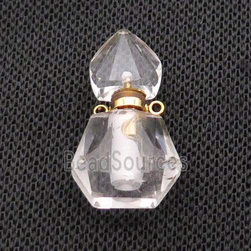 Crystal Quartz Perfume Bottle Pendant