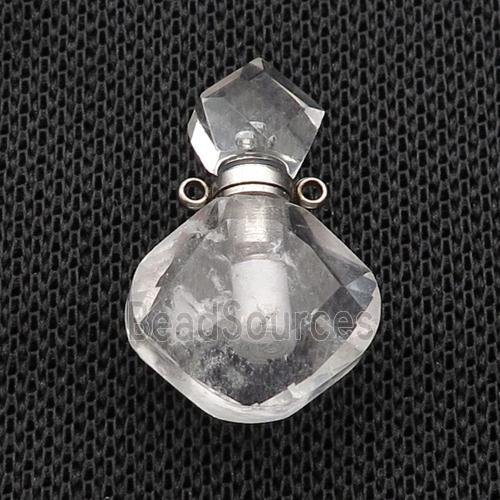 Crystal Quartz Perfume Bottle Pendant