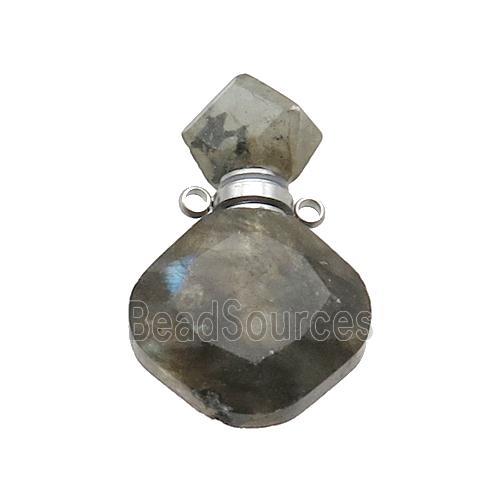 Natural Labradorite Perfume Bottle Pendant