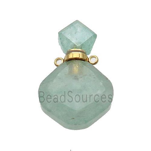 Natural Green Strawberry Quartz Perfume Bottle Pendant