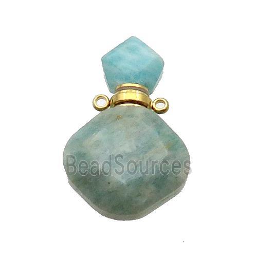 Natural Green Amazonite Perfume Bottle Pendant