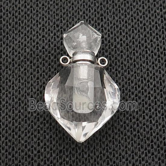 Crystal Quartz Perfume Bottle Pendant