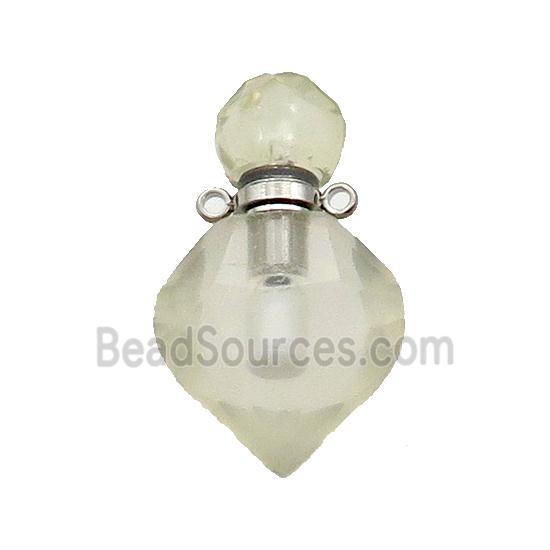 Natural Lemon Quartz Perfume Bottle Pendant