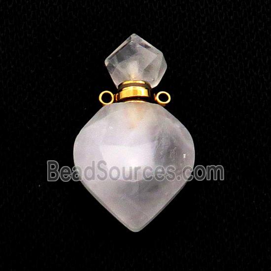 Natural Clear Quartz Perfume Bottle Pendant