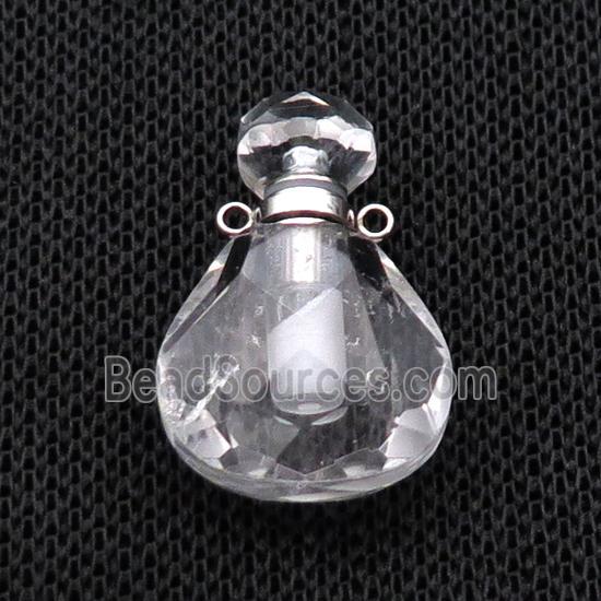 Crystal Quartz Perfume Bottle Pendant