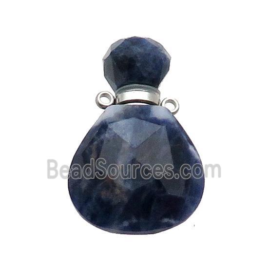 Natural Blue Sodalite Perfume Bottle Pendant