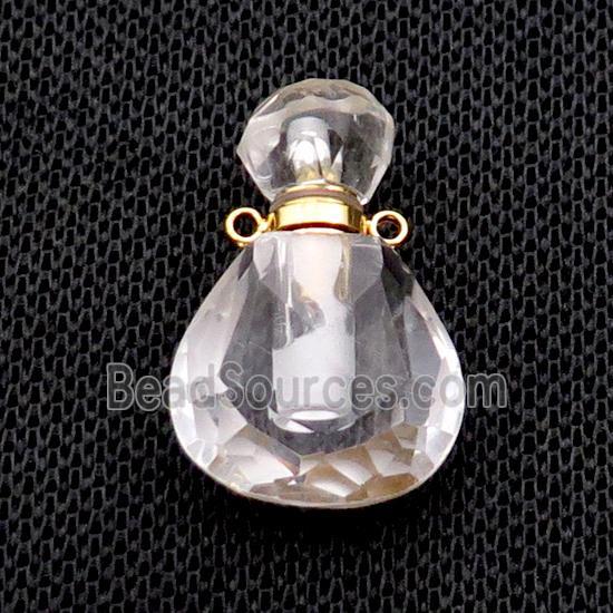 Crystal Quartz Perfume Bottle Pendant