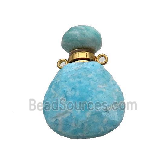 Natural Green Amazonite Perfume Bottle Pendant