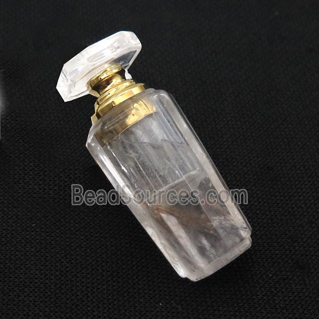 Clear Quartz Perfume Bottle Pendant