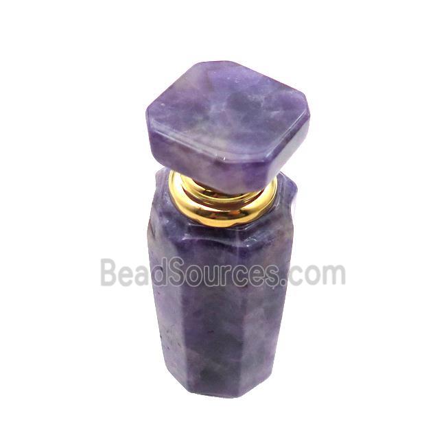 Purple Amethyst Perfume Bottle Pendant