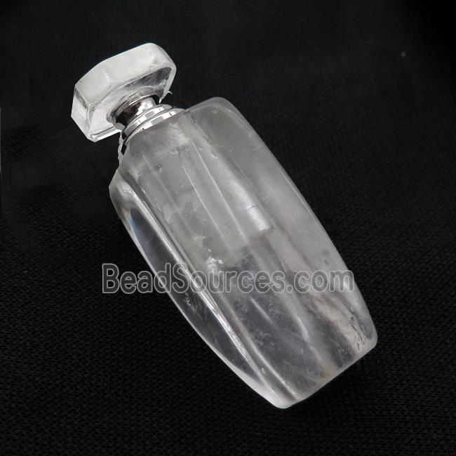 Clear Quartz Perfume Bottle Pendant