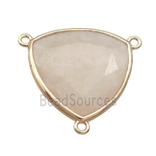 Aventurine Triangle Pendant 3loops Gold Plated