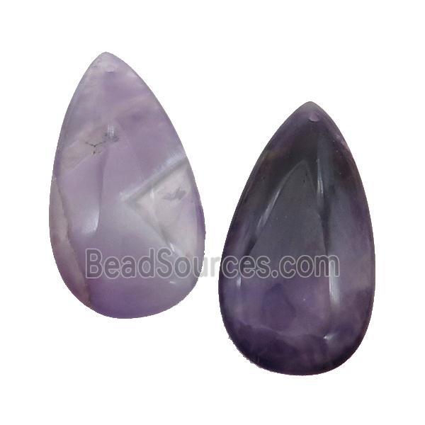 Natural Amethyst Teardrop Pendant Purple