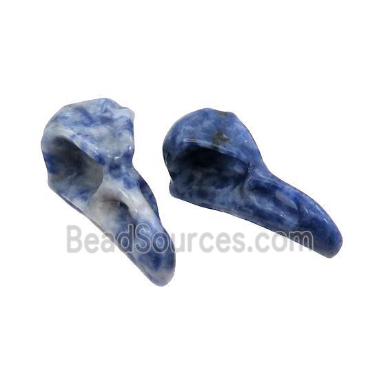 Blue Sodalite Raven Pendant Undrilled