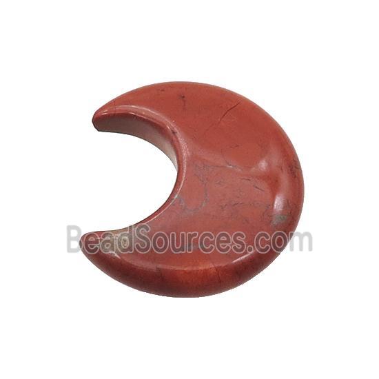 Red Jasper Moon Pendant Undrilled