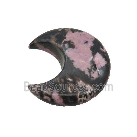 Rhodonite Moon Pendant Undrilled