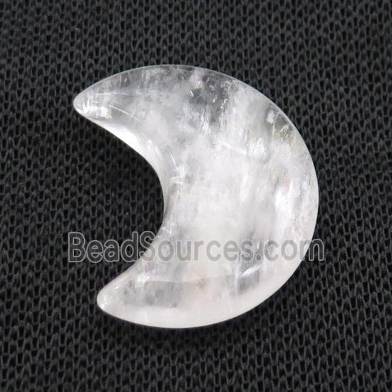 Clear Quartz Moon Pendant Undrilled